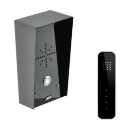 AES Slim HF-IMP wired hooded black audio intercom kit with hands-free handset
