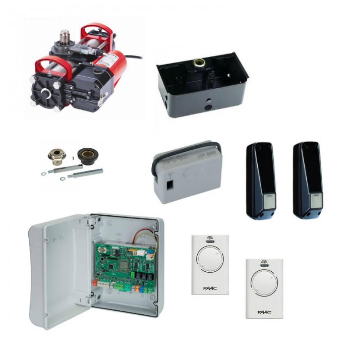 Faac S800H CBAC 24Vdc underground single kit for swing gate up to 2m or